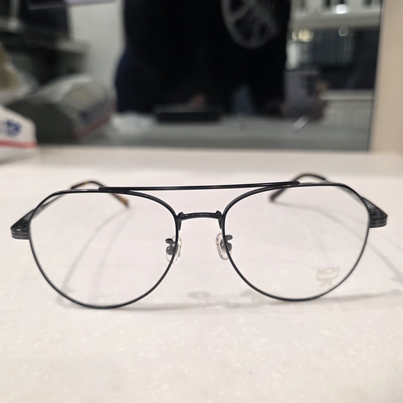 MCM Men's Aviator Metal Frame Glasses in Black